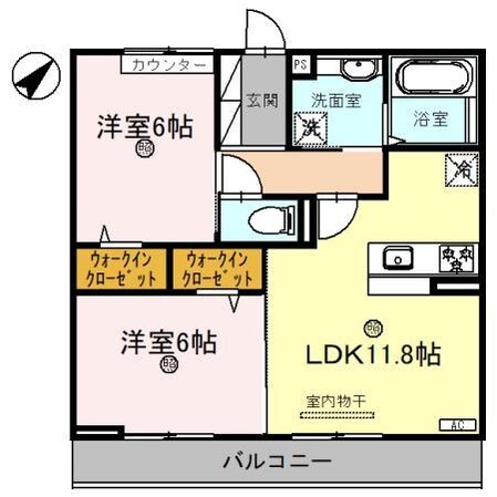 ラ　グリシーヌ青山の物件間取画像